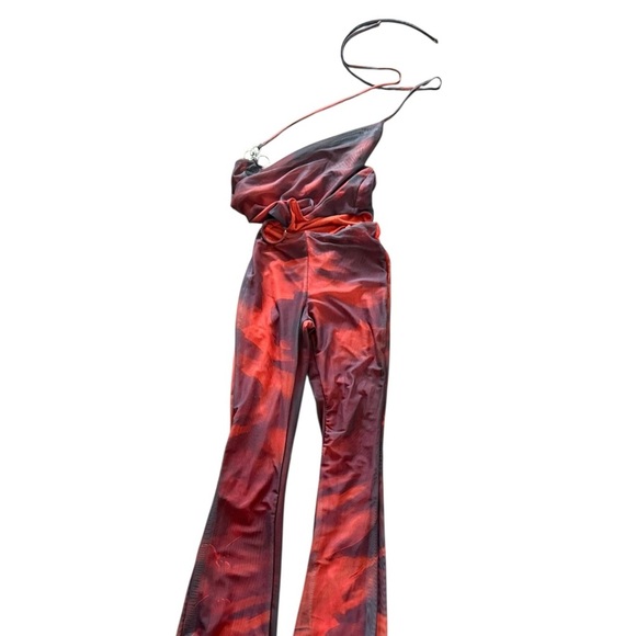 Fashion Nova Red Mesh Jumpsuit - Picture 6 of 8